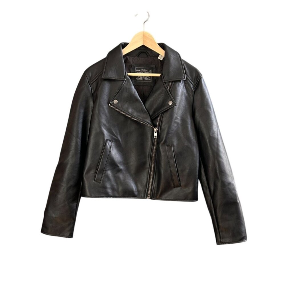NWT Levi's Faux Leather Medium Women's Moto Jacket, MSRP $128